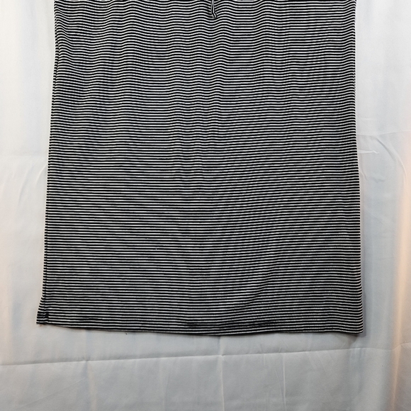 Sweet Salt Black & White Striped Drawstring Pockets Modest Summer Dress sz L. - Picture 4 of 12